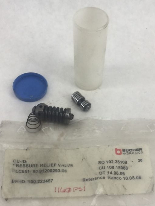 NIB! BUCHER HYDRAULICS PLC051-80-91200293-06 PRESSURE RELIEF VALVE (A237) 1