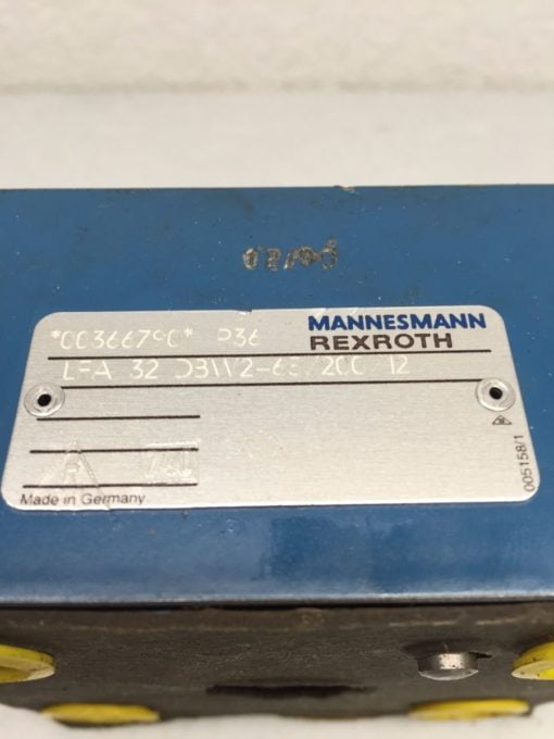 MANNESMANN REXROTH LFA 32 DBW2-65/200/12 HYDRAULIC VALVE (H264) 3