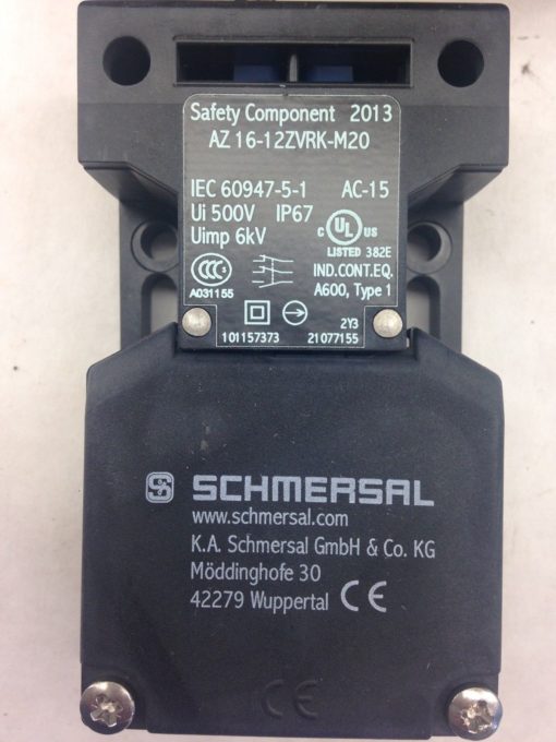 SCHMERSAL AZ16-12ZVRK-M20 SAFETY INTERLOCK SWITCH (A774) 2