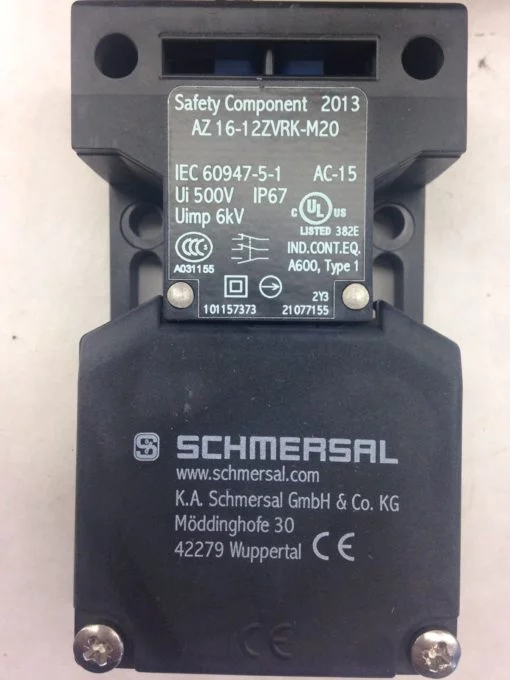 SCHMERSAL AZ16-12ZVRK-M20 SAFETY INTERLOCK SWITCH (A774) 2