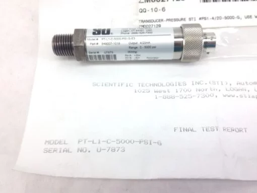 NEW! STI PT-L1-C-5000-PSI-G-E3 PRESSURE TRANSDUCER 4/20-5000 FAST SHIP!!! (H156) 4