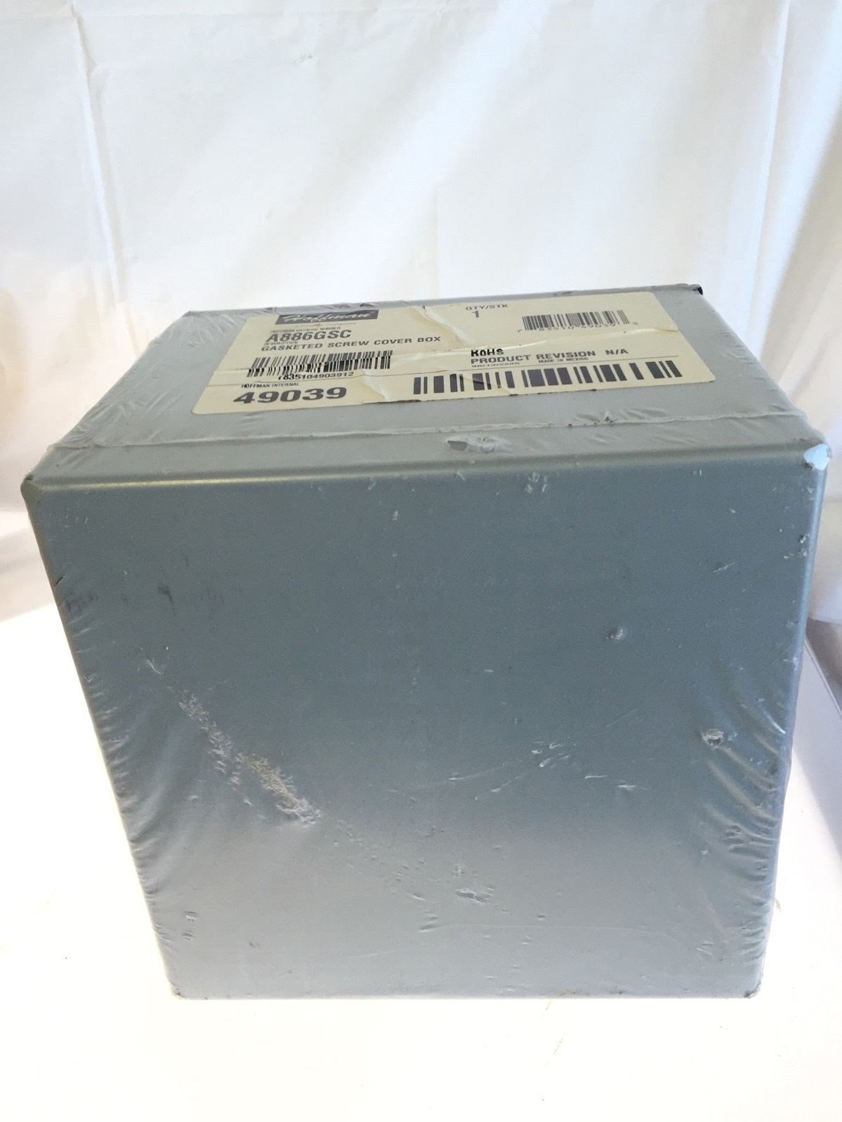 HOFFMAN A886GSC GASKETED SCREW COVER BOX, 8 X 8 X 6 METALLIC ENCLOSURE ...