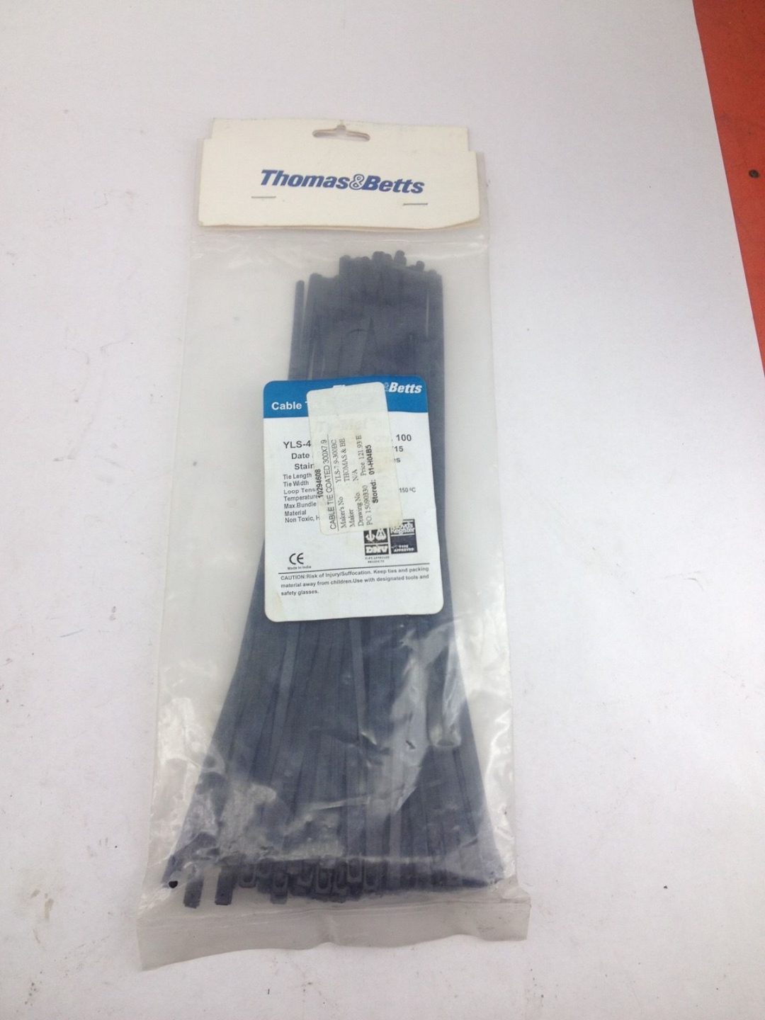 THOMAS & BETTS TYMET YLS4.6300BC CABLE TIES COATED STAINLESS STEEL (H141