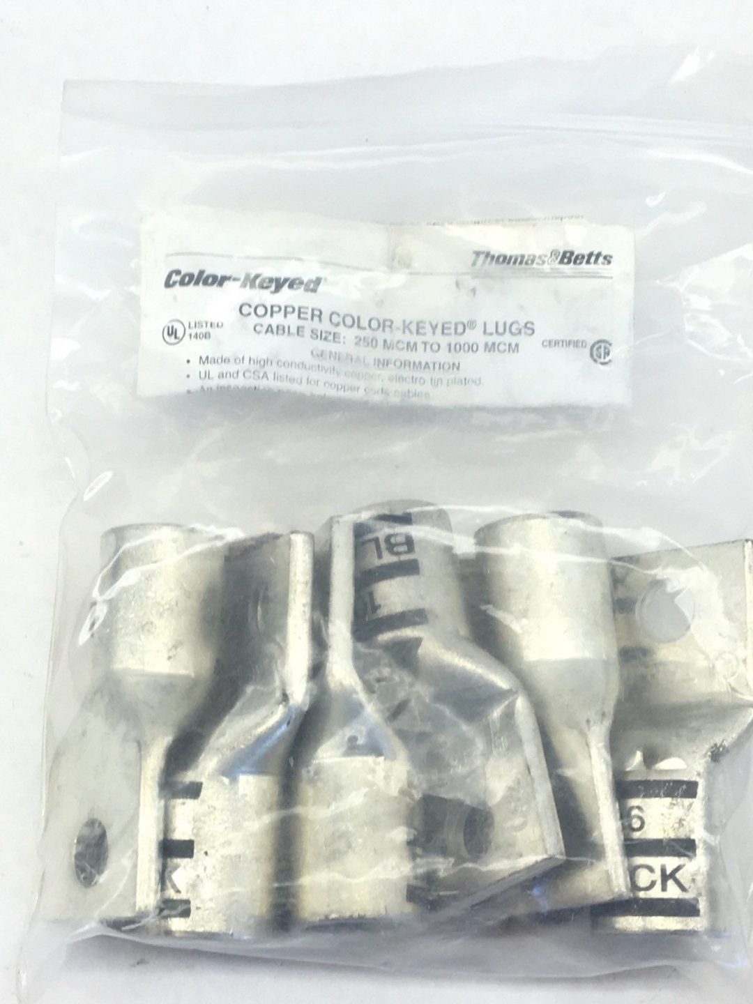 THOMAS & BETTS COPPER CRIMP LUGS 250MCM to 1000MCM 106 BLACK DIE 6PK (F75)