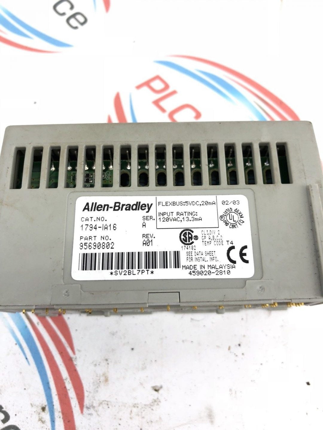 ALLEN BRADLEY FLEX I/O 1794IA16 120VAC INPUT MODULE