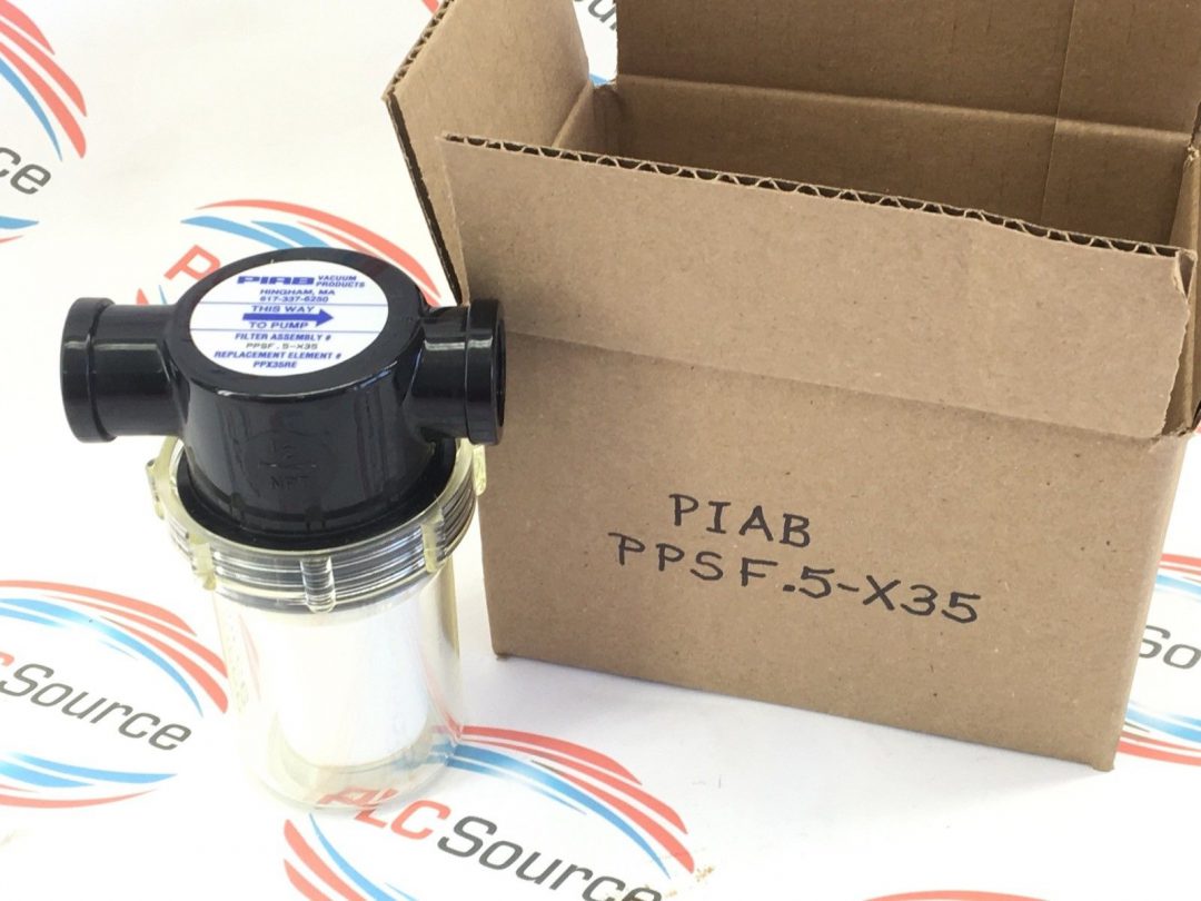 PIAB VACUUM PPSF.5X35 INLINE PUMP FILTER ASSEMBLY 1/2" NPT