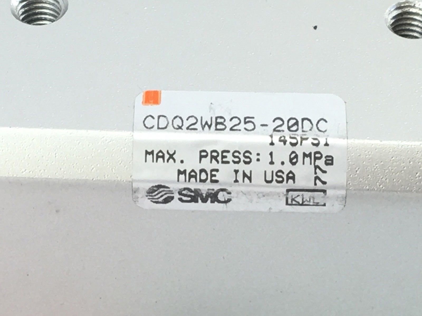 Details about   SMC Pneumatic Cylinder CDQ2B25C-P5127-53 Max Pressure 1.0 MPa 10.2 kgf/cm2 