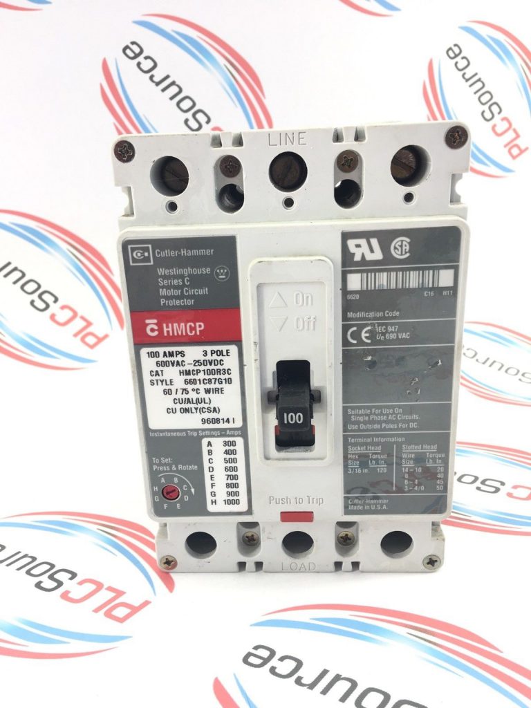 CUTLER HAMMER WESTINGHOUSE HMCP100R3C SERC TRIP UNIT CIRCUIT BREAK