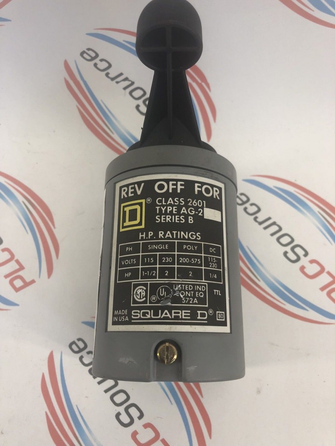 SQUARE D REVERSING MANUAL DRUM SWITCH CLASS 2601 AG2