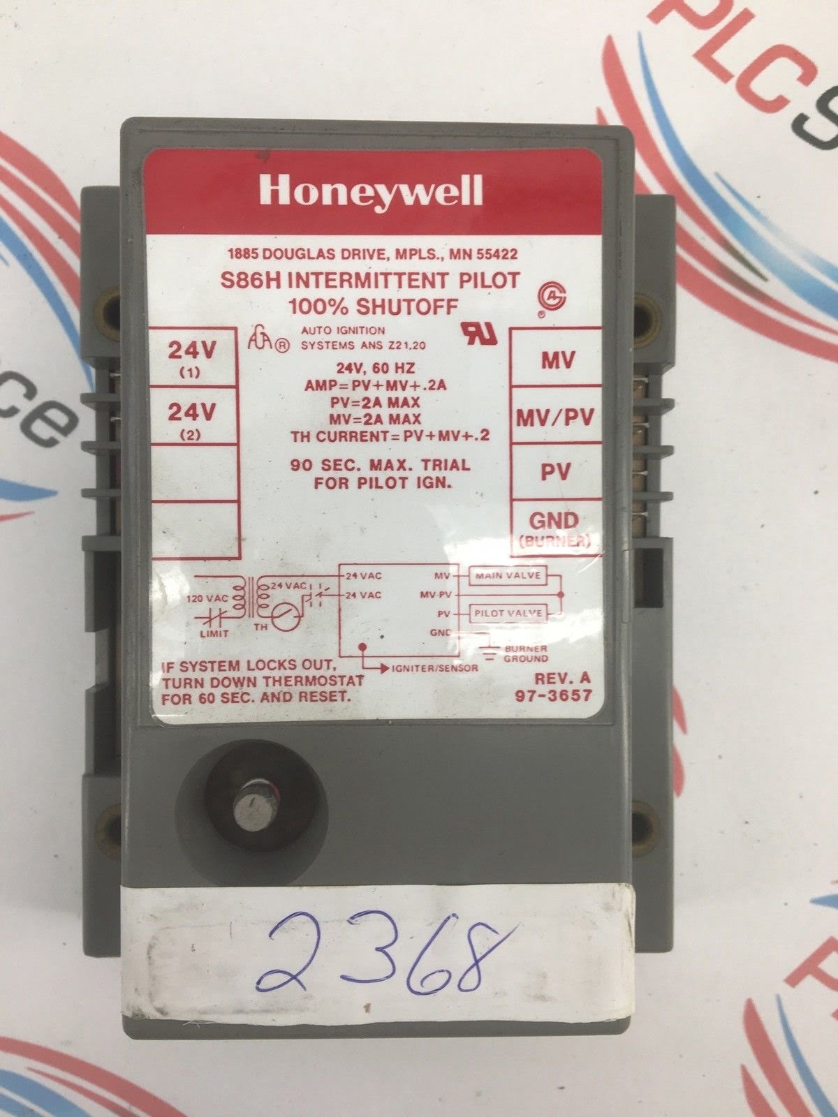 thumbnail image 2 of Honeywell S8600F1042 Intermittent Pilot Control – 24V Natural Gas – Used, Tested 2 of 4