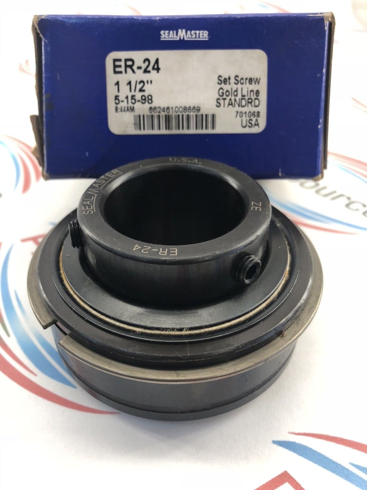 Details about   SEALMASTER ER-24TC BEARING INSERT WITH COLLAR 1-1/2 BORE 
