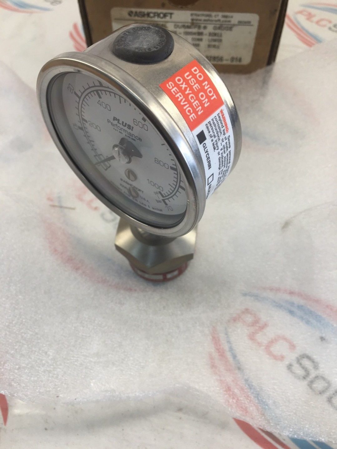 ASHCROFT 631008S02L1000 IND. DURALIFE GAUGE 316 TUBE/SKT 63MM 1000PSI/70BAR