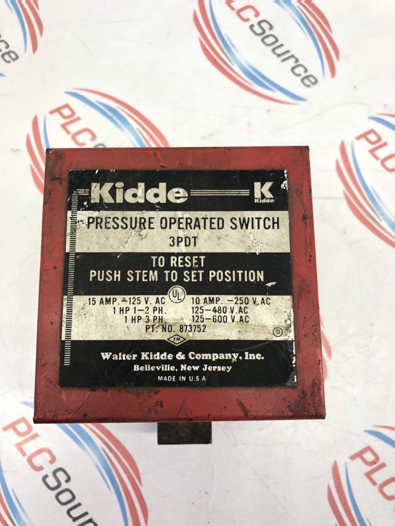 WALTER KIDDE 3PDT PRESSURE OPERATED SWITCH