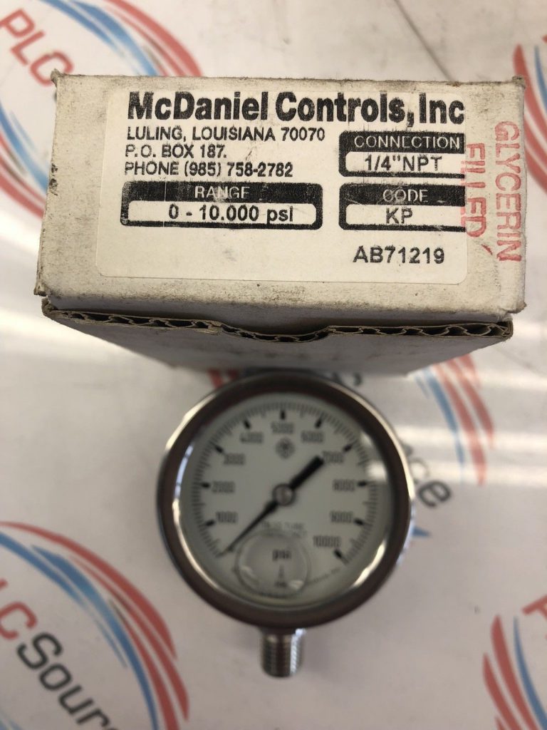 MCDANIEL CONTROLS 10000 PSI 1/4"NPT PRESSURE GAUGE 316SS