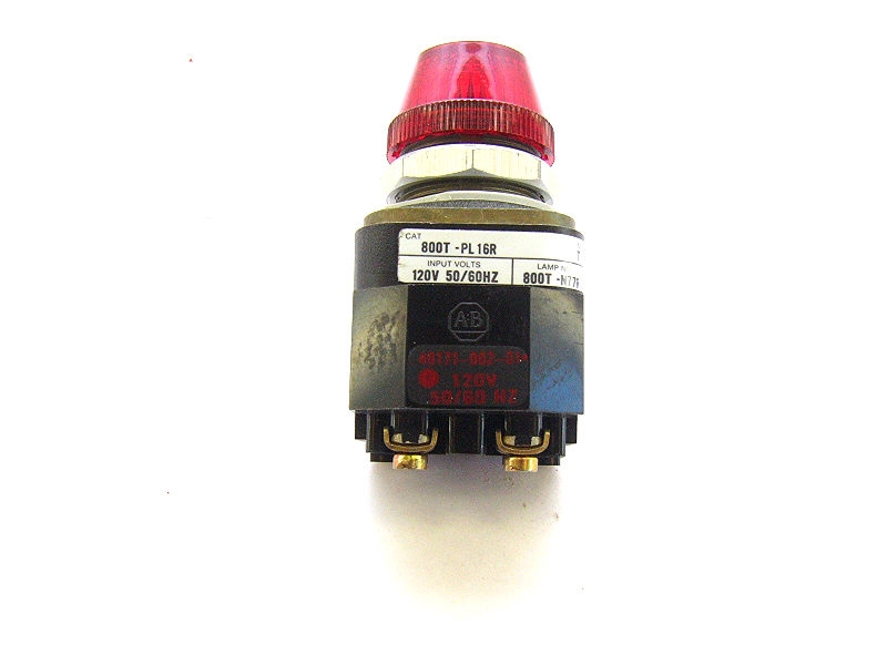 ALLEN BRADLEY 800T-PL16R 800TPL16R PILOTLIGHT TRANSFORMER RED LED,NO BULB (F136 1