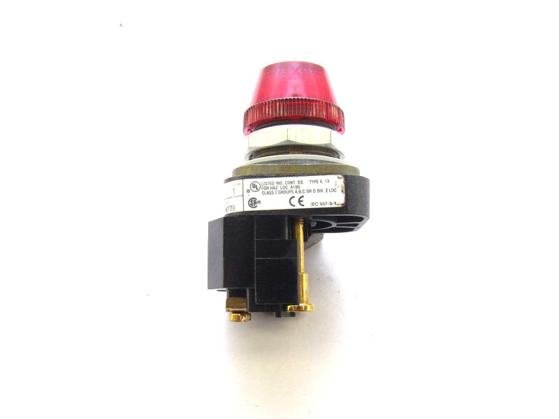 ALLEN BRADLEY 800T-PL16R 800TPL16R PILOTLIGHT TRANSFORMER RED LED,NO BULB (F136 3