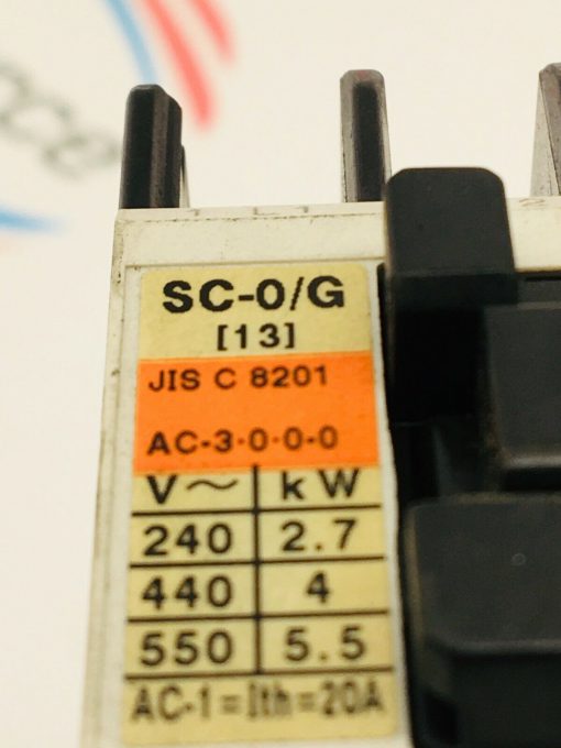 FUJI MAGNETIC CONTACTOR SC-0/G DC 24V (SEE DETAILS) - Image 4
