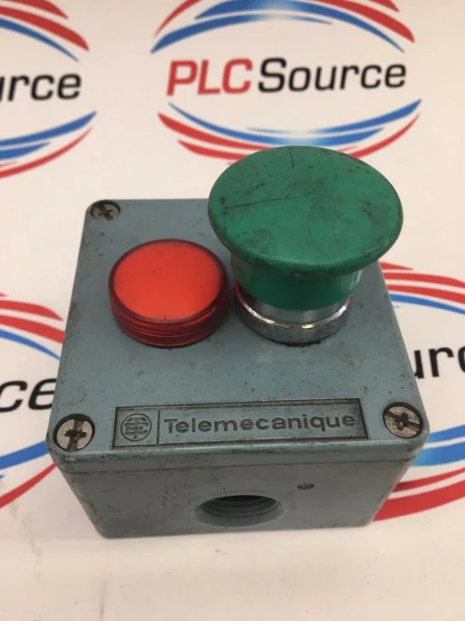 TELEMECANIQUE  XAPM-1202 ZBE-101 2-BUTTON CAST METAL ENCLOSURE