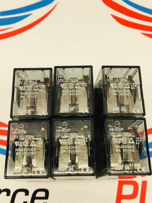 FUJI ELECTRIC HH62P 11PIN RELAY 12V 50/60HZ 10/8A 240VAC/30VDC LOT OF 6