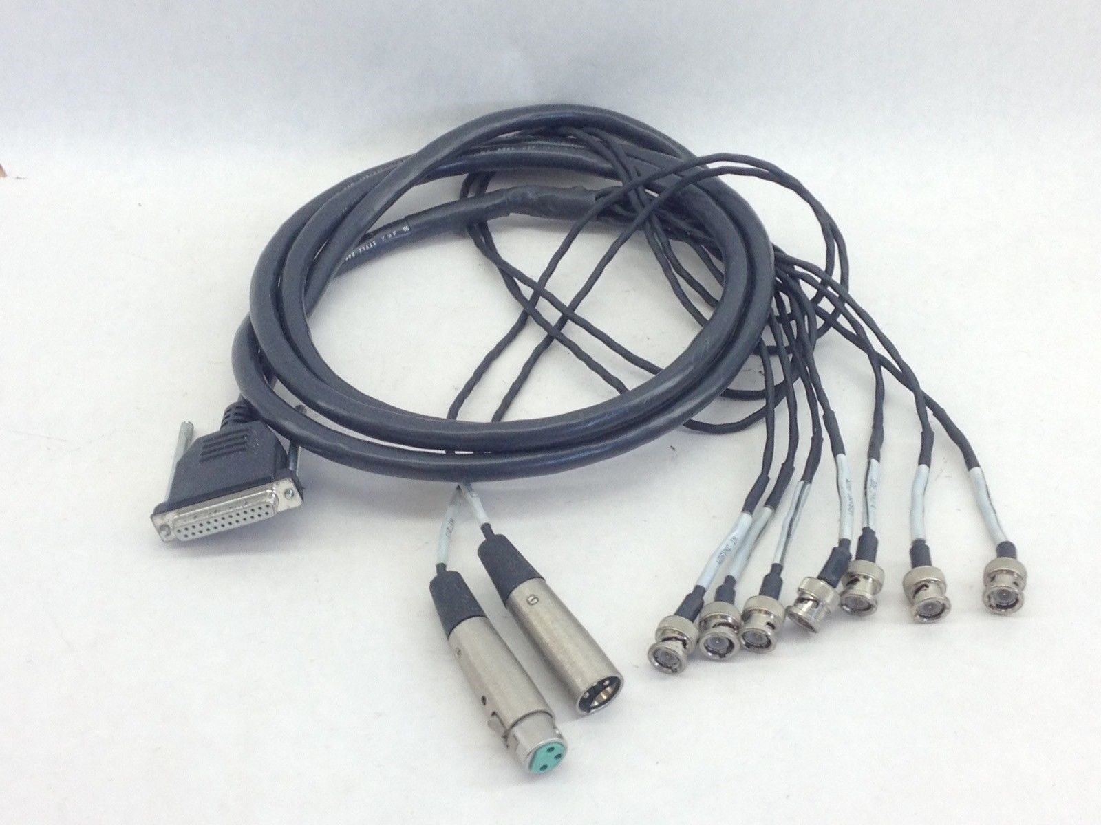 7-CHANNEL CONNECTOR CABLE,25-PIN, 7-BNC RF/COAXIL CONNECTORS 8ft plus L (H330) 1