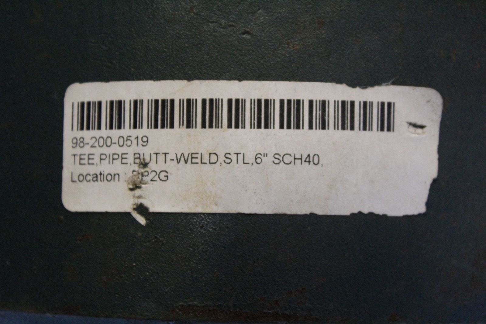 Pipe Tee Butt-weld Green STEEL 6â? SCH 40 *NEW* (P23) 2