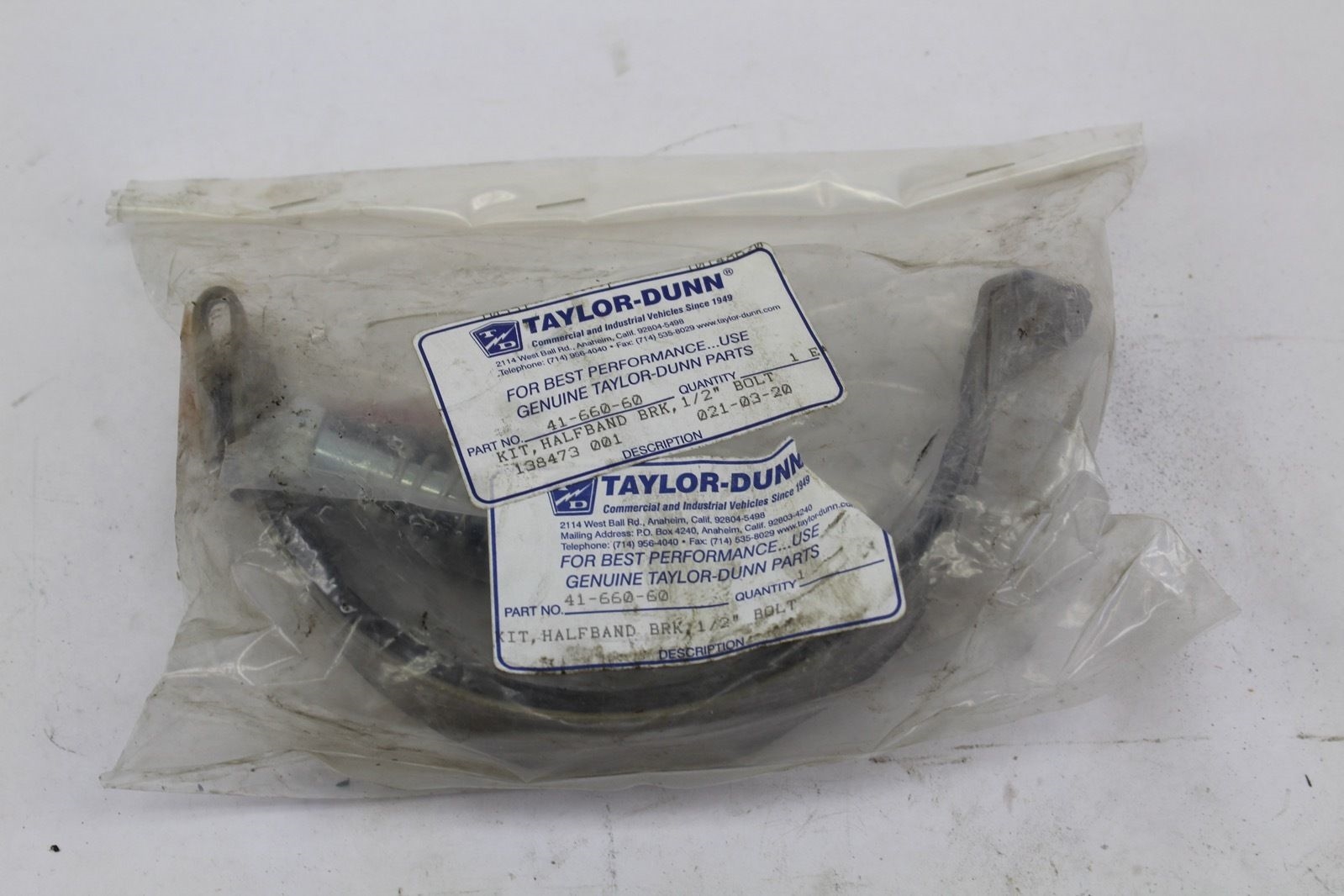Taylor-Dunn Brake Halfband Kit 41-660-60 *NEW* (J77) 1