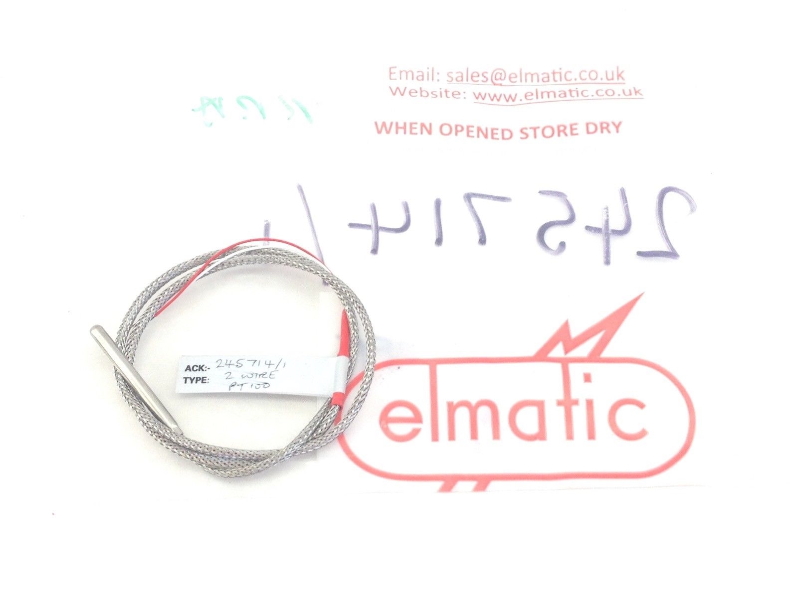 ELEMATIC PT100 245714/1 2-WIRE THERMOCOUPLE (H3) 1