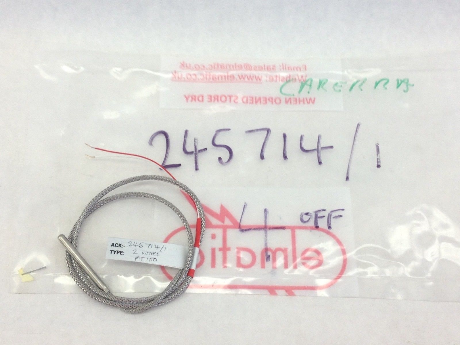 ELEMATIC PT100 245714/1 2-WIRE THERMOCOUPLE (H3) 2