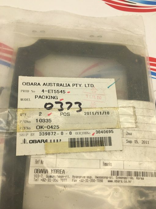 OBARA ROBOTICS 4-ET5545 PACKING   OK-0425  2-PIECES - Image 2