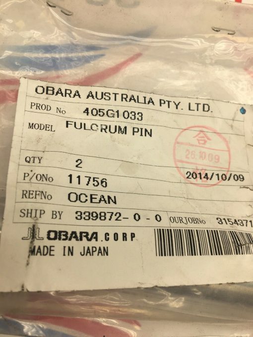 OBARA ROBOTICS AUSTRALIA 405G1033 FULCRUM PIN D=2, L=112 - Image 3