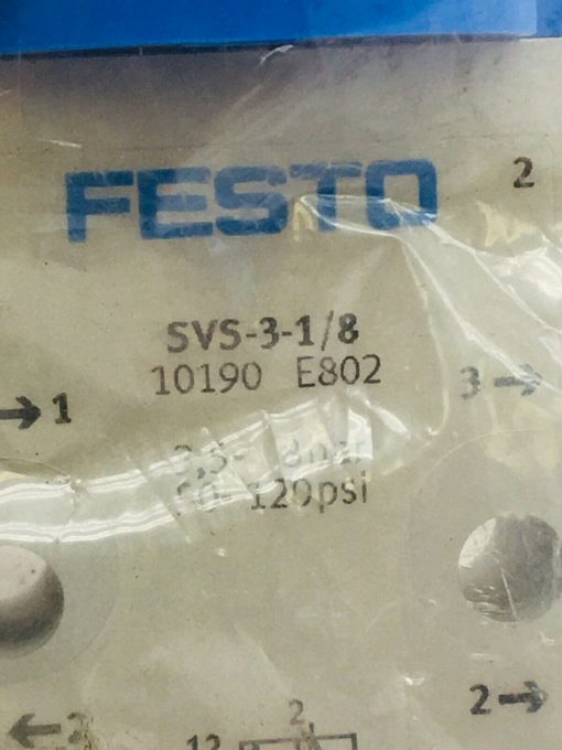 FESTO FRONT PANEL VALVE SVS-3-1/8 - Image 2