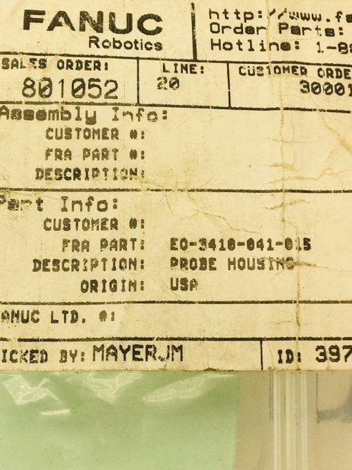 FANUC PROBE HOUSING EO-3410-041-015 - Image 3