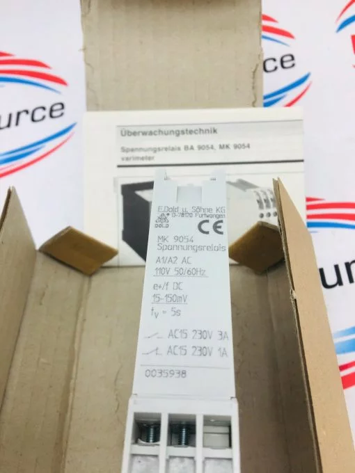DOLD SOHNE MK9054 DC15-150MV UH AC110V 5S VARIMETER VOLTAGE SAFETY RELAY - Image 2
