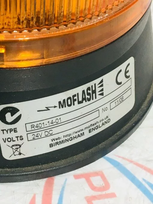 MOFLASH R401-14-01 24V DC AMBER ROTATING LIGHT BEACON - Image 2