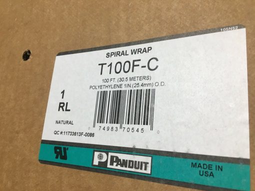 PANDUIT T100F-C SPIRAL WRAP 100FT(30.5 METERS) POLYETHYLENE 1IN - Image 2