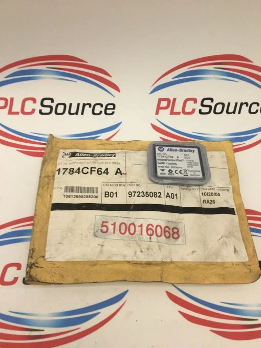 ALLEN BRADLEY 1784CF64 SERIES A INDUSTRIAL COMPACT FLASH MEMORY CARD