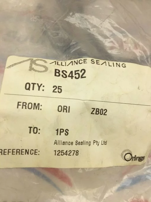 ALLIANCE SEALING BS452 O-RINGS   LOT OF 5 - Image 2