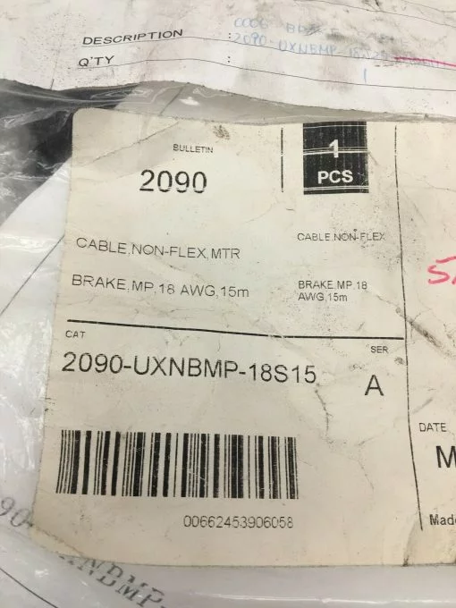 ALLEN BRADLEY BRAKE CABLE CORDSET 2090-UXNBMP-18S15 - Image 2