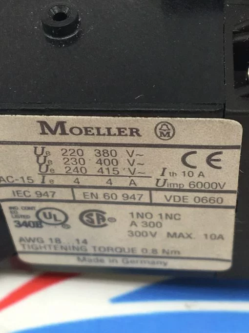 MOELLER TPE11 DIL PNEUMATIC TIMER MODULE - Image 6