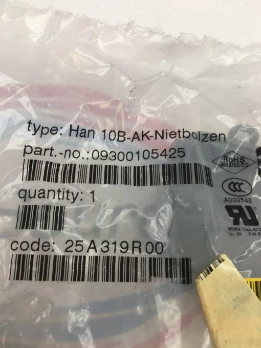 HARTING HAN 10B-AK-NITBOLZEN 09300105425 - Image 2