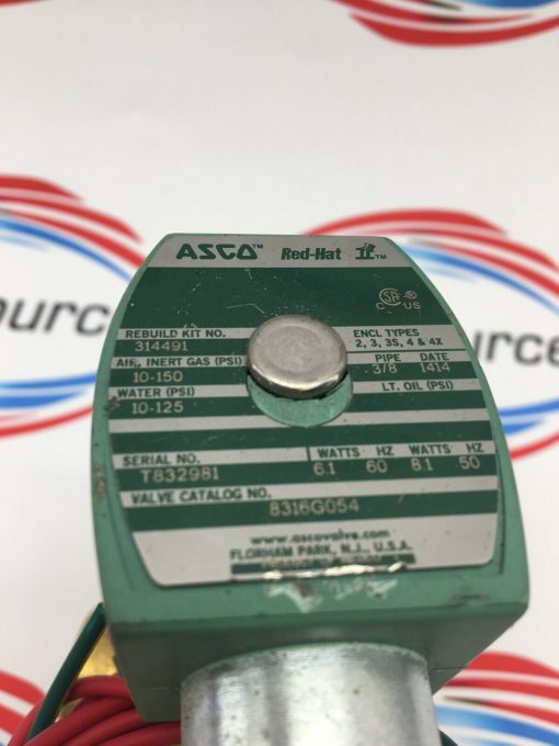 ASCO RED HAT 8316G54 314491 SOLENOID VALVE - Image 2