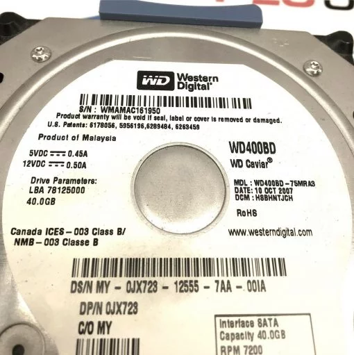 WESTERN DIGITAL WD400BD WD CAVIAR SATA HARD DRIVE - Image 2