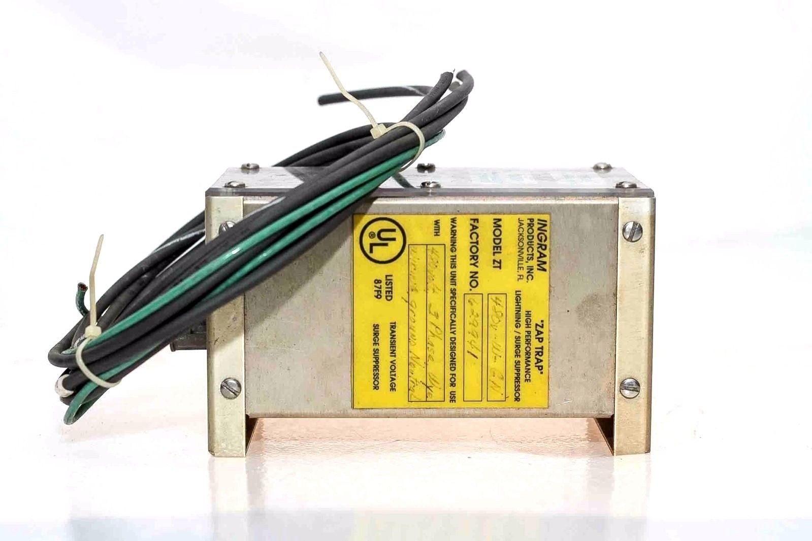 INGRAM PRODUCTS ZAP TRAP ZT 480V-W-GN 3 PHASE LIGHTNING/SURGE ARRESTOR (H88) 1