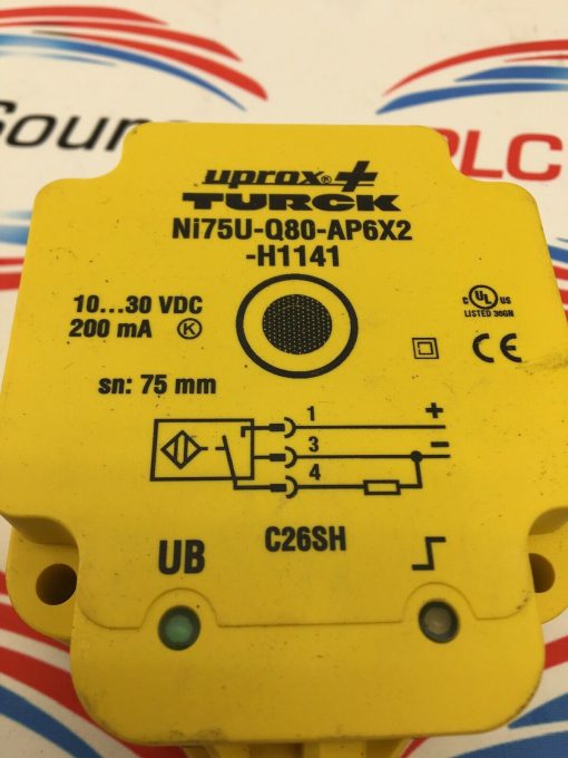 TURCK INDUCTIVE SENSOR NI75U-Q80-AP6X2-H1141 - Image 2