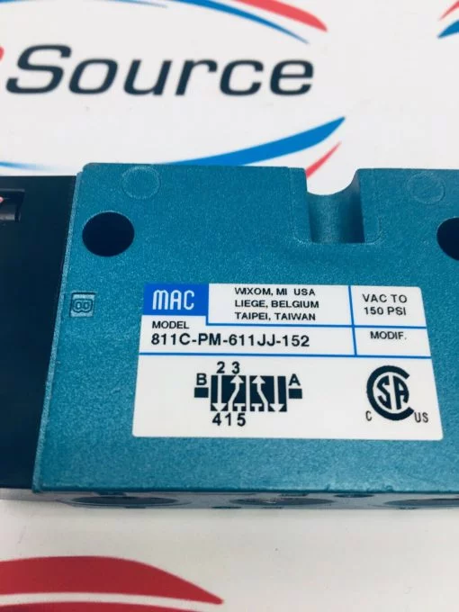 MAC 811C-PM-611JJ-152 SOLENOID VALVE 25-150PSI - Image 2