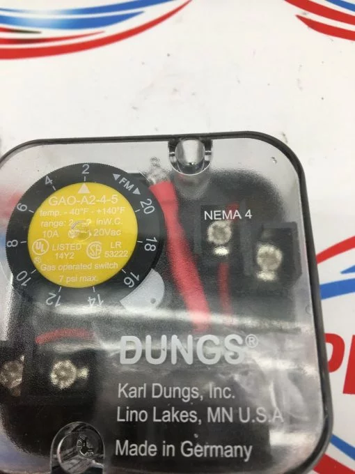 KARL DUNGS GAO-A2-4-5 PRESSURE SWITCH NEMA4 - Image 2