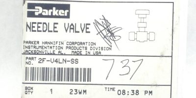 PARKER 2F-V4LN-SS NEEDLE VALVE (A833) 1