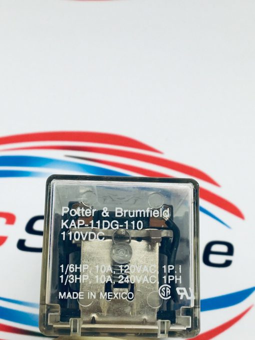 POTTER BRUMFIELD TYCO KAP-11DG-110 RELAY 110VDC - Image 2