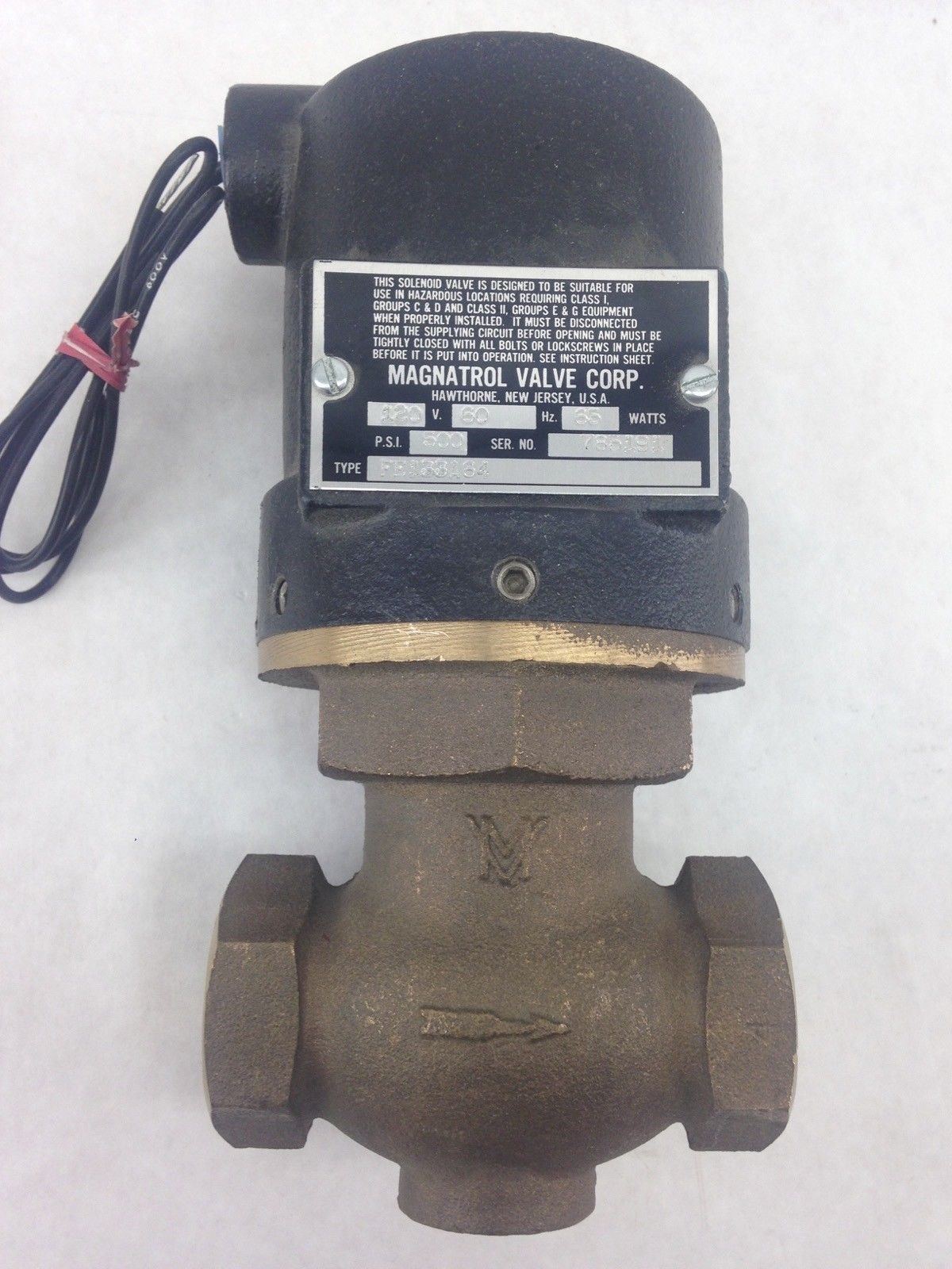 MAGNATROL VALVE CORP FE133A64 SOLENOID VALVE (B422)