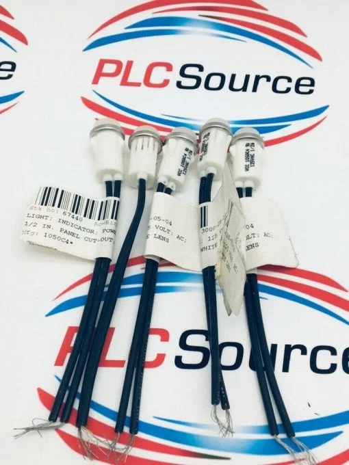 VCC 1050C4 WHITE LENS INDICATOR LIGHT 125 VAC    LOT OF 5